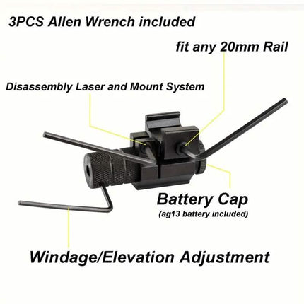 Adjustable Red Dot Beam Laser Sight Gun for Hunting