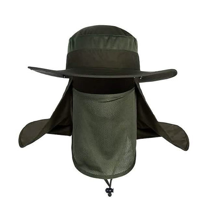 Adult Wide Brim Sun Hat with Neck Face Flap Cover