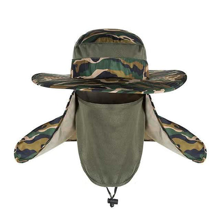 Adult Wide Brim Sun Hat with Neck Face Flap Cover