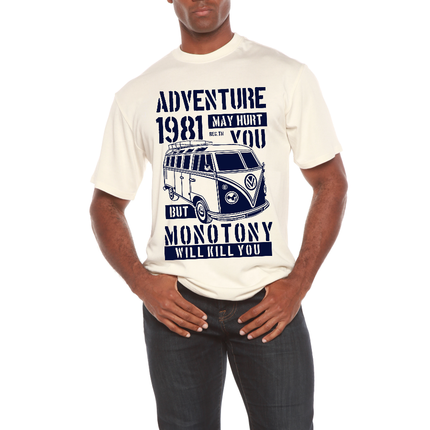 Adventure 1981 Men's Bamboo Viscose/Organic Cotton Short Sleeve Graphic T-Shirt