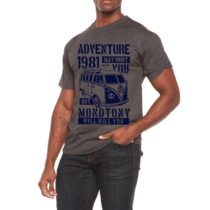 Adventure 1981 Men's Bamboo Viscose/Organic Cotton Short Sleeve Graphic T-Shirt