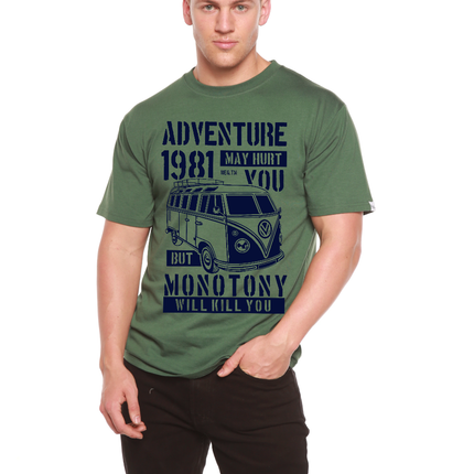 Adventure 1981 Men's Bamboo Viscose/Organic Cotton Short Sleeve Graphic T-Shirt