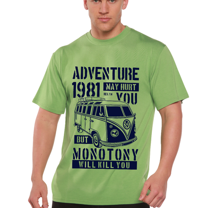 Adventure 1981 Men's Bamboo Viscose/Organic Cotton Short Sleeve Graphic T-Shirt