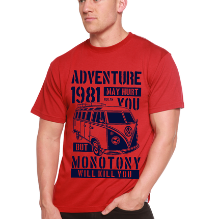 Adventure 1981 Men's Bamboo Viscose/Organic Cotton Short Sleeve Graphic T-Shirt