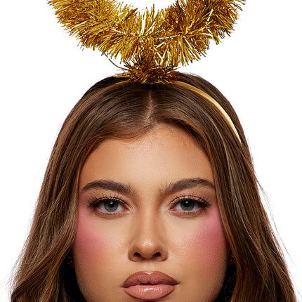 Halo Tinsel Headband - Gold