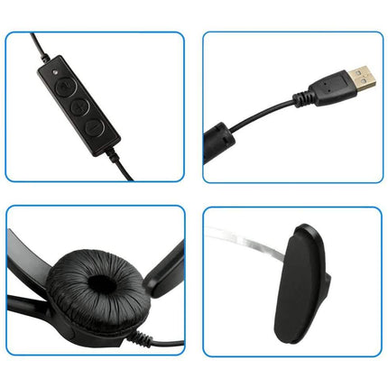AGPtEK Call Center Hands-Free Noise Cancelling Corded Monaural Headset with Mic Mircrophone
