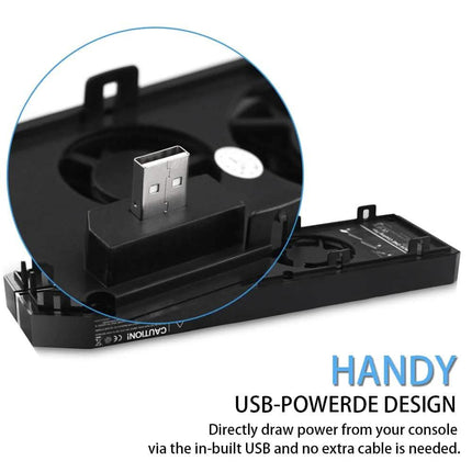 Agptek Xbox One Cooling Fan 3 Cooler with 2 Ports USB Hub