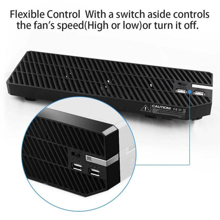 Agptek Xbox One Cooling Fan 3 Cooler with 2 Ports USB Hub
