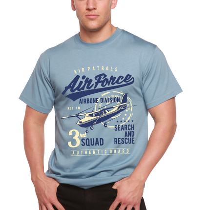 Air Force Men's Bamboo Viscose/Organic Cotton Short Sleeve Graphic T-Shirt