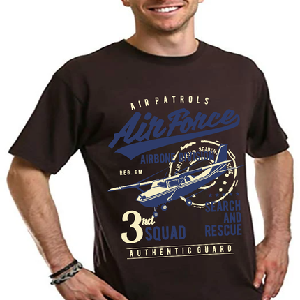 Air Force Men's Bamboo Viscose/Organic Cotton Short Sleeve Graphic T-Shirt