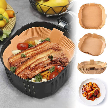 100-Pack: Air Fryer Disposable Paper Liners