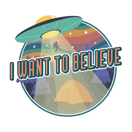 I Want to Believe Men's Bamboo Short Sleeve Printed T-Shirt