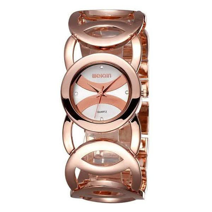 Alloy Band Rhinestone Women Watch Japan Quartz Movement