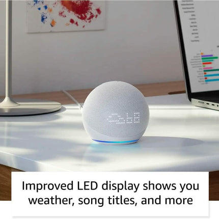 Amazon Echo Dot (5th Gen) with Clock  (Refurbished)