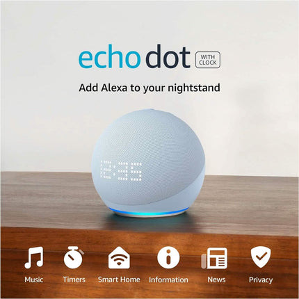 Amazon Echo Dot (5th Gen) with Clock  (Refurbished)