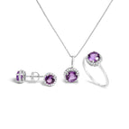 6.5 / White.Gold / Purple Amethyst