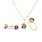 6.5 / Yellow.Gold / Purple Amethyst