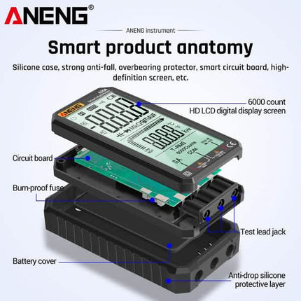 ANENG 4.7-Inch LCD Display 6000 Count AC/DC Digital Multimeter
