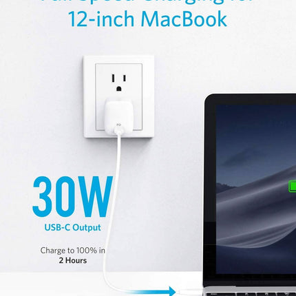 Anker 30W Compact USB-C Wall Charger with Power Delivery, PowerPort Atom (Refurbished)
