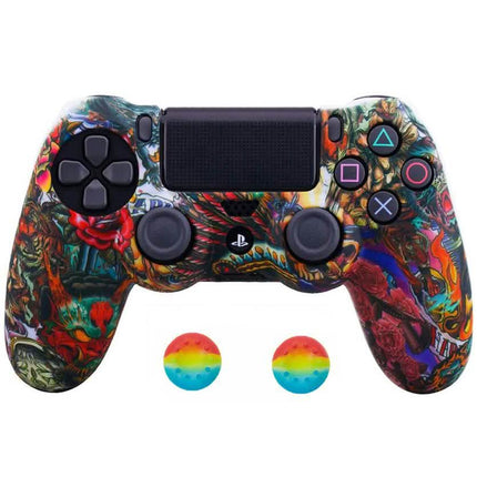 Anti-slip PS4 Silicone Cover & Thumb Grip Set