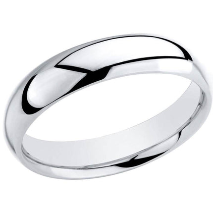 Anti-Tarnished High Polished Plain 5MM Wedding Unisex Band