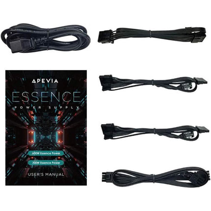Apevia ATX-ES700W Essence 700W ATX Semi-Modular Gaming Power Supply with Auto-Thermally Controlled  (Refurbished)