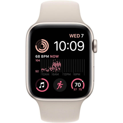 Apple Watch SE 2nd Gen 40mm GPS Starlight with S/M Starlight Sports Band (Refurbished)