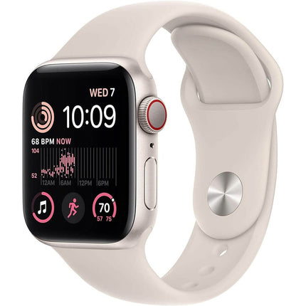 Apple Watch SE GPS Silver Aluminum Case with Sport Band  (Refurbished)