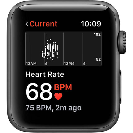 Apple Watch Series 3 GPS 42mm Space Gray Aluminum Case with Black Sport Band (Refurbished)