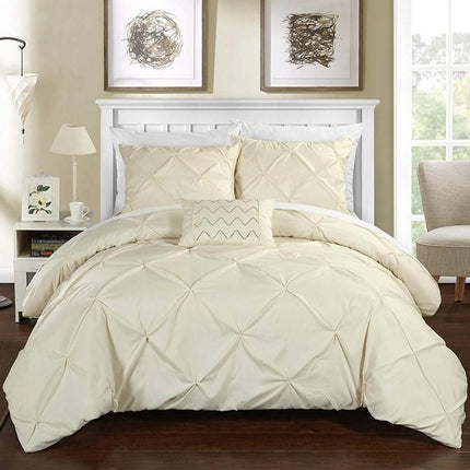 Armi Pinch-Pleated Microfiber Duvet Cover Set