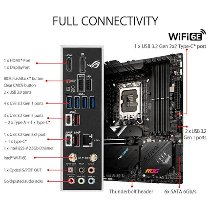 ASUS ROG Strix Z690-G Gaming WiFi 6E LGA 1700 (Intel 12th Gen) (Refurbished)
