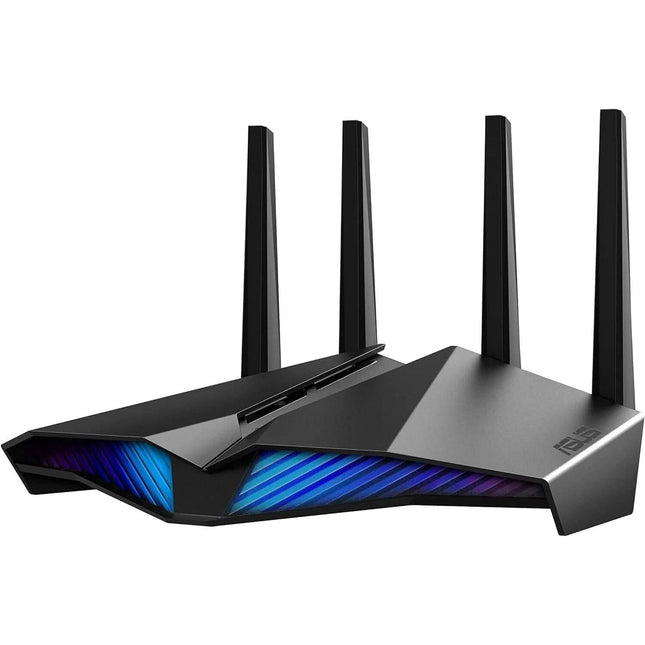 ASUS RT-AX82U AX5400 Dual-Band WiFi 6 Gaming Router, Game Acceleration, Mesh Support, Dedicated Port, Mobile Boost, MU-MIMO, Aura RGB (Refurbished)