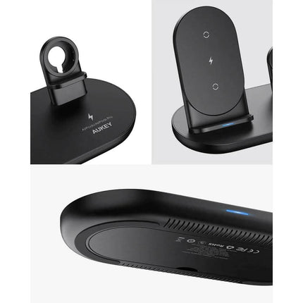AUKEY 3-in-1 Wireless Charger Black