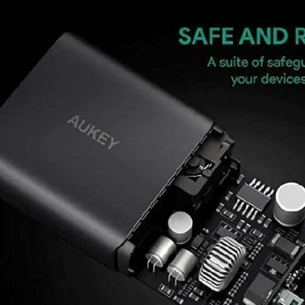 Aukey USB Wall Charger, Dual Port, USB-C 46W Power Delivery (Refurbished)