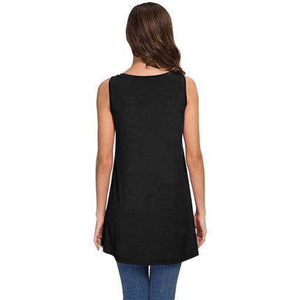 Women's Summer Casual Sleeveless V-Neck T-Shirt Tunic Blouse Tank Tops