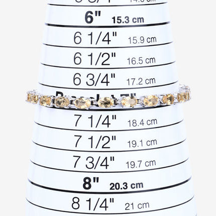 9.03 Carat Genuine Citrine .925 Sterling Silver Bracelet