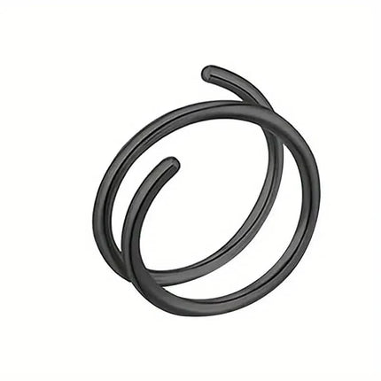 Stainless Steel Double Helix Nose Ring – 14K Gold Plated Hot Style Piercing Jewelry for Women
