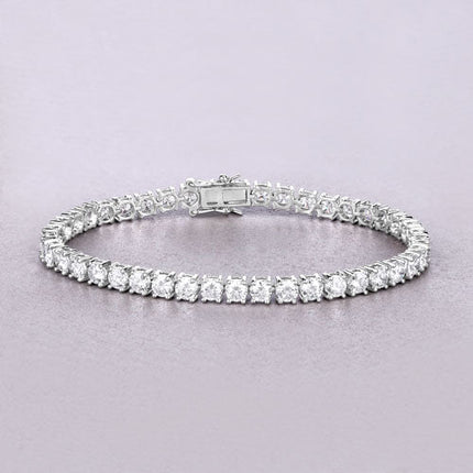 10.00 Carat Lab Grown Diamond 14K White Gold Bracelet