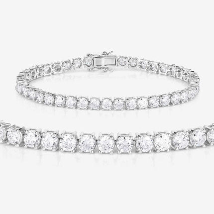 10.00 Carat Lab Grown Diamond 14K White Gold Bracelet