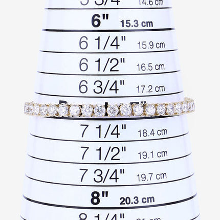 10.00 Carat Lab Grown Diamond 14K Yellow Gold Bracelet