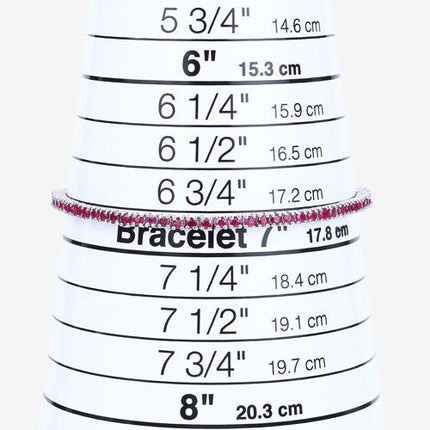 3.35 Carat Genuine Ruby .925 Sterling Silver Bracelet