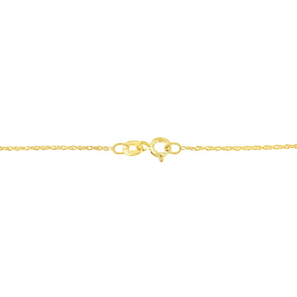 10K Yellow Gold 1/4 cttw Prong Set Round-Cut Diamond Open Heart 18" Pendant Necklace (K-L Color, I1-I2 Clarity)