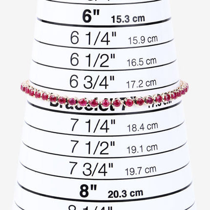 3.13 Carat Genuine Mozambique Ruby 14K Yellow Gold Bracelet