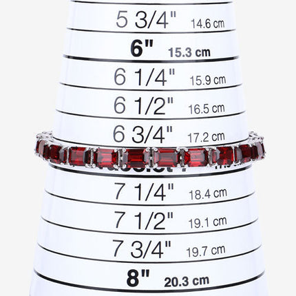 27.60 Carat Genuine Garnet .925 Sterling Silver Bracelet