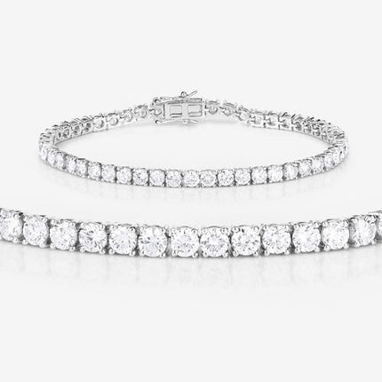 7.00 Carat Lab Grown Diamond 14K White Gold Bracelet