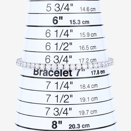 7.00 Carat Lab Grown Diamond 14K White Gold Bracelet