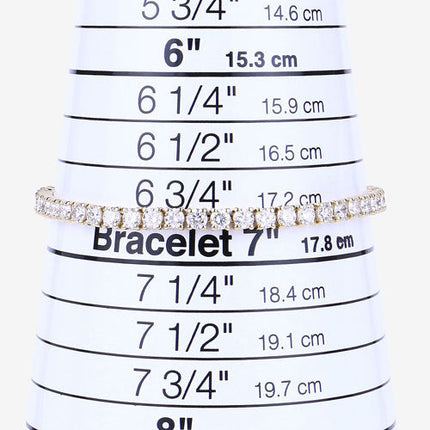 7.00 Carat Lab Grown Diamond 14K Yellow Gold Bracelet