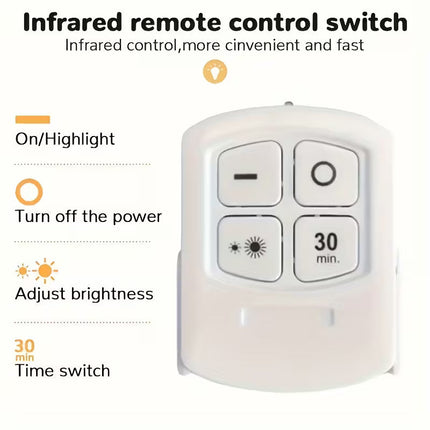 5pcs Smart Wireless LED Under-Cabinet Lights – Remote Control