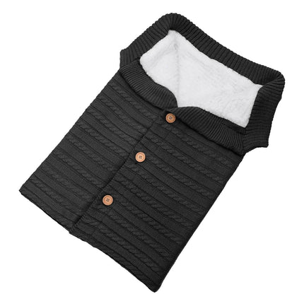 Baby Knit Swaddle Blanket Wrap with Buttons