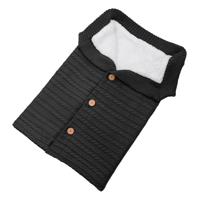 Baby Knit Swaddle Blanket Wrap with Buttons